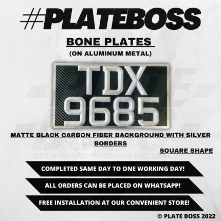 Matte Black Carbon Fiber Background with Silver Borders