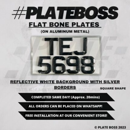 Reflective White Background with Silver Borders