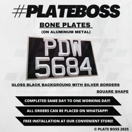 Gloss Black Background with Silver Borders