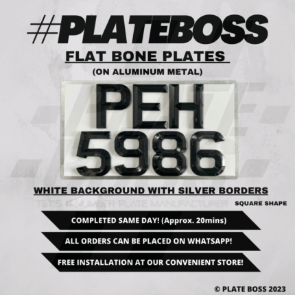 White Background With Silver Borders